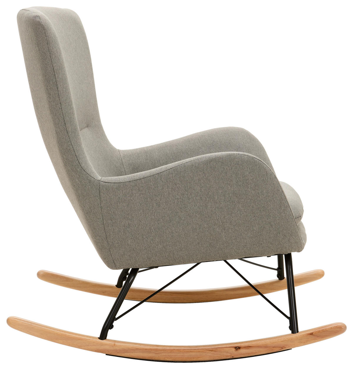 SCHAUKELSTUHL in Webstoff Grau  - Grau, LIFESTYLE, Holz/Textil (71/94/91cm) - Novel