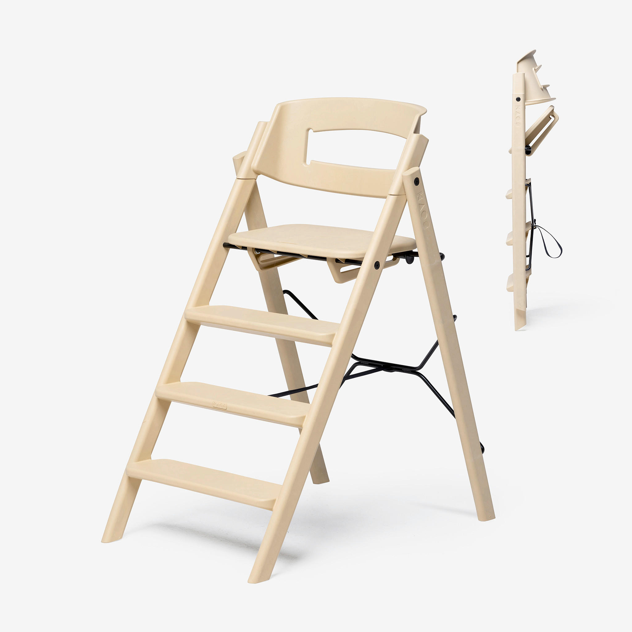 HRANILICA  KAOS Klapp High Chair  - krem, Osnovno, plastika (45,5/60/81cm)