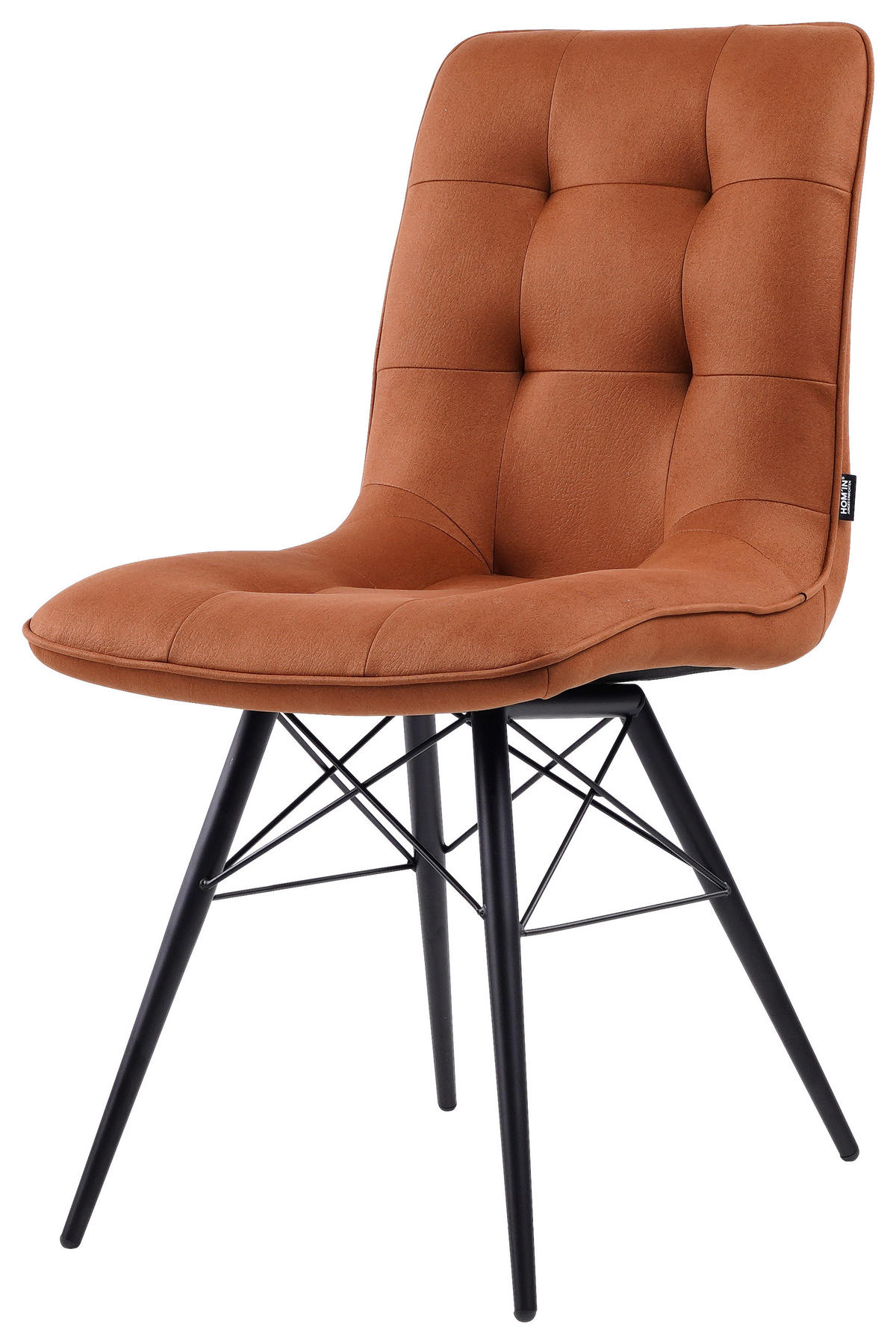 STUHL Struktur Rostfarben  - Rostfarben/Schwarz, Design, Textil/Metall (48/88/62cm) - Hom`in