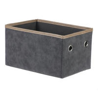 KOŠÍK sivá - sivá, Basics, textil (29/16/19cm)