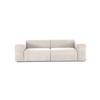 3-SITZER-SOFA Struktur Beige  - Beige/Schwarz, Design, Kunststoff/Textil (266/76/116cm) - MID.YOU