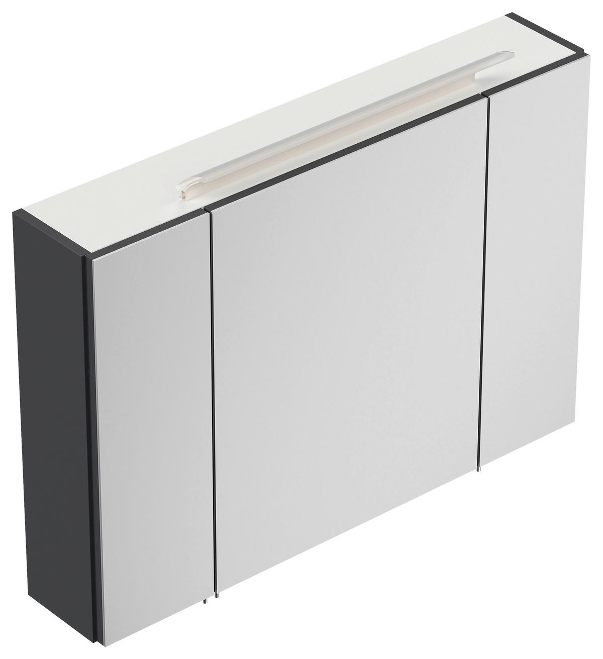 SPIEGELSCHRANK 90/62/17 cm  - Graphitfarben, MODERN, Glas/Holzwerkstoff (90/62/17cm) - MID.YOU