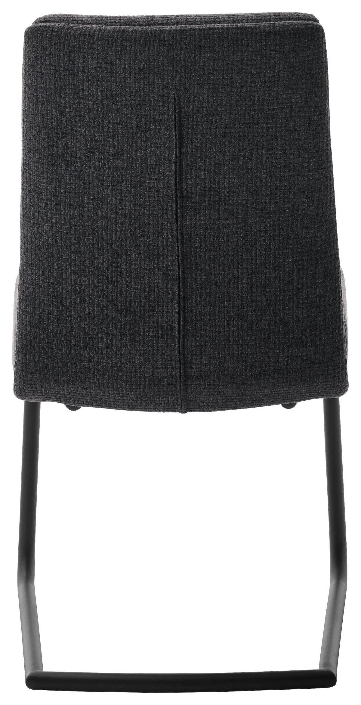 SCHWINGSTUHL  in Stahl Webstoff  - Anthrazit/Schwarz, Design, Textil/Metall (47/90/64cm) - Dieter Knoll