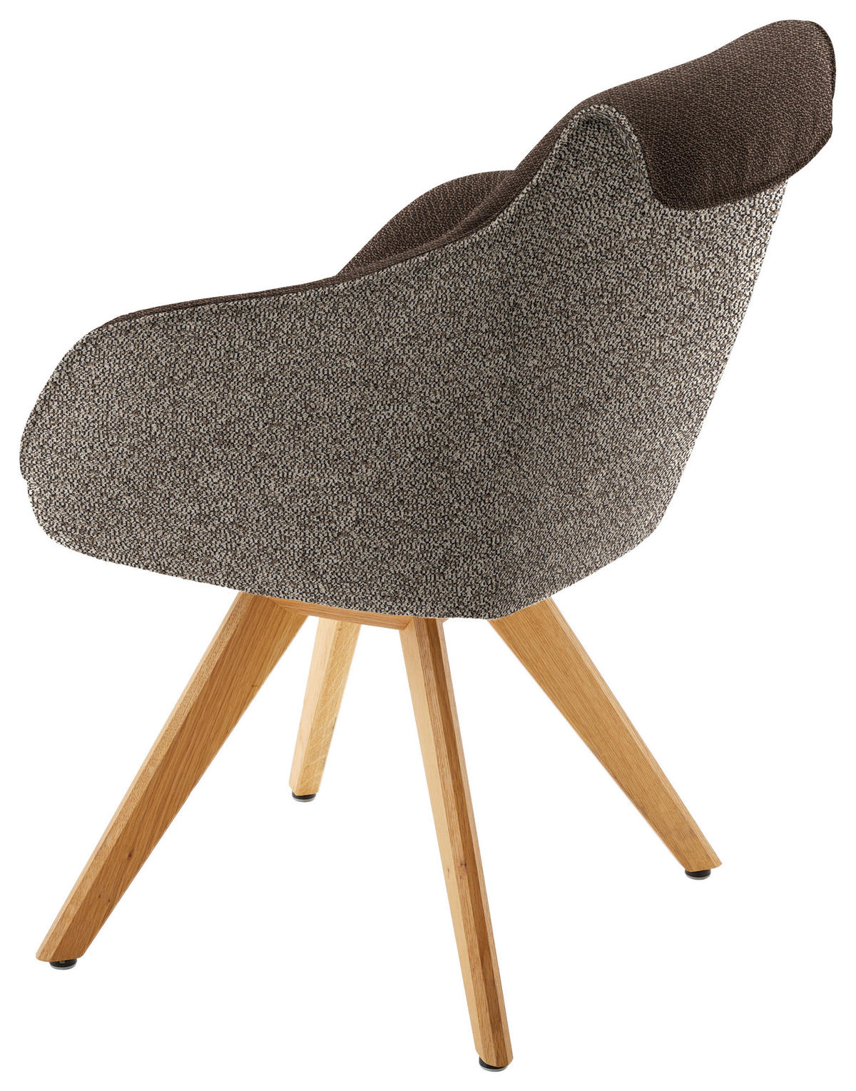 ARMLEHNSTUHL  in Flachgewebe  - Hellbraun/Eichefarben, Design, Holz/Textil (60/84/68cm) - Koinor