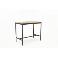 GARTEN-BARTISCH in Holz, Metall 135/70/110,5 cm   - Anthrazit/Teakfarben, Design, Holz/Metall (135/70/110,5cm)
