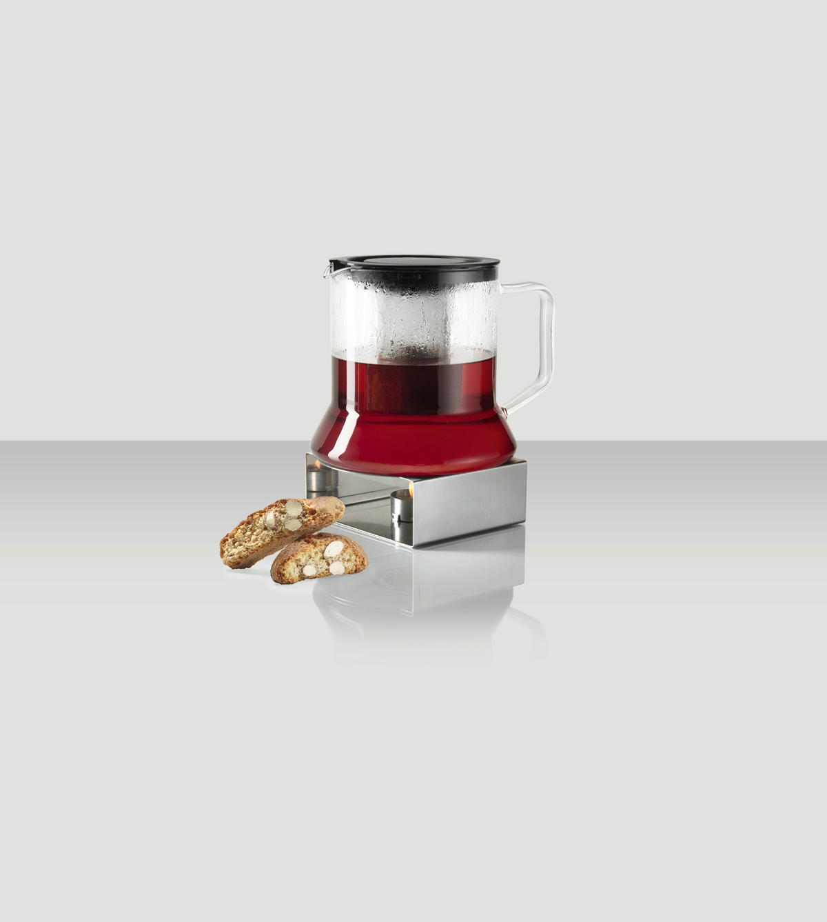 TEEKANNE 1,8 l  - Klar/Silberfarben, KONVENTIONELL, Glas/Metall (1,8l) - Novel