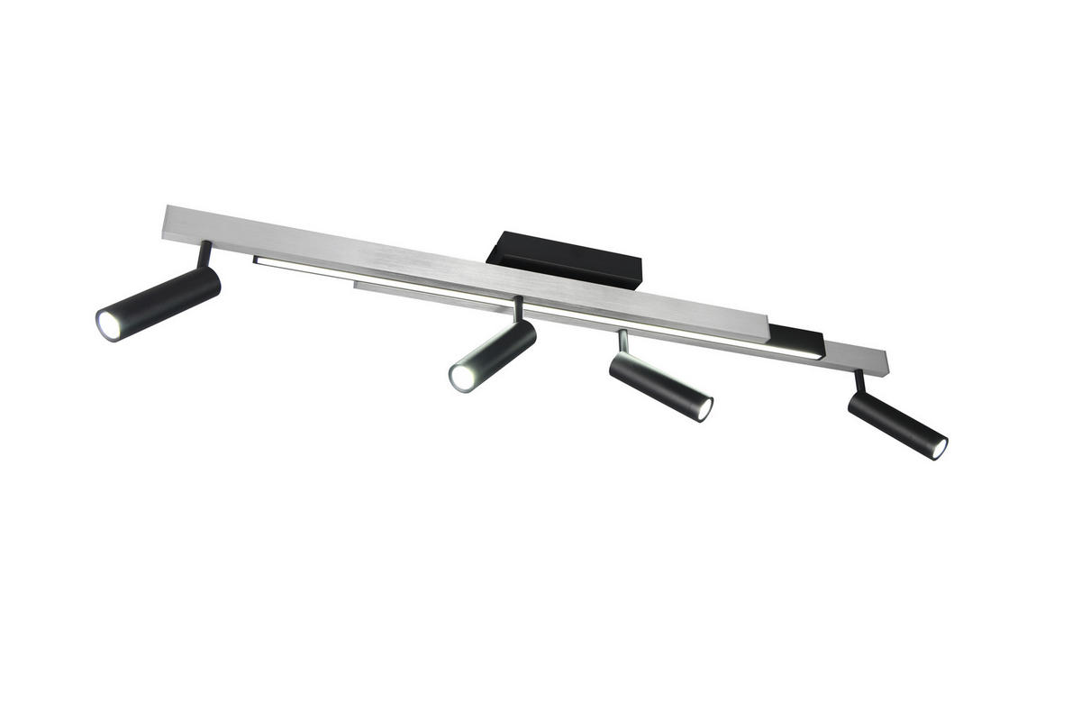 LED-STRAHLER 133/23/8,5 cm   - Schwarz/Alufarben, Basics, Metall (133/23/8,5cm)