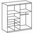 SCHWEBETÜRENSCHRANK  in Graphitfarben, Schwarz, Sahara  - Schwarz/Graphitfarben, Design, Glas/Holzwerkstoff (225/208/64cm) - Carryhome