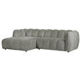 ECKSOFA in Chenille Dunkelgrau 172/272 cm - Dunkelgrau/Schwarz, KONVENTIONELL, Kunststoff/Textil (172/272cm) - Carryhome