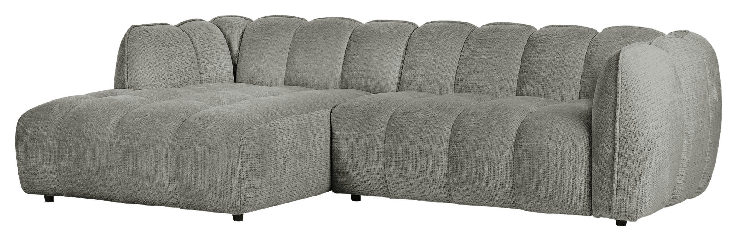 HÖRNSOFFA i chenille mörkgrå  - mörkgrå/svart, Klassisk, textil/plast (172/272cm) - MID.YOU