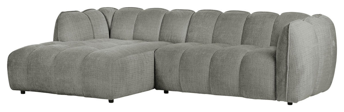 HÖRNSOFFA i chenille mörkgrå  - mörkgrå/svart, Klassisk, textil/plast (172/272cm) - MID.YOU
