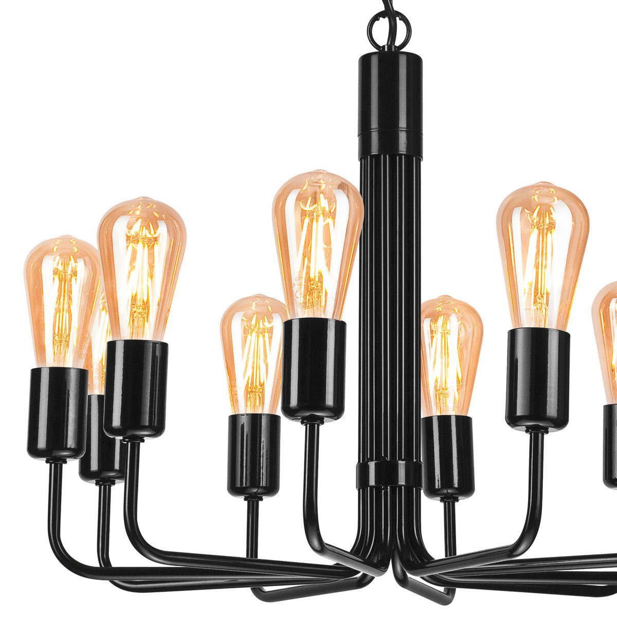 HÄNGELEUCHTE 98/54/98 cm  - Schwarz Hochglanz, KONVENTIONELL, Metall (98/54/98cm)
