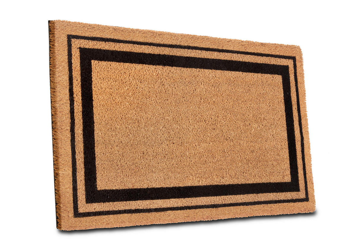 FUSSMATTE  50/80 cm  Schwarz, Hellbraun  geometrisch  - Hellbraun/Schwarz, Basics, Kunststoff/Textil (50/80cm) - Villeroy & Boch