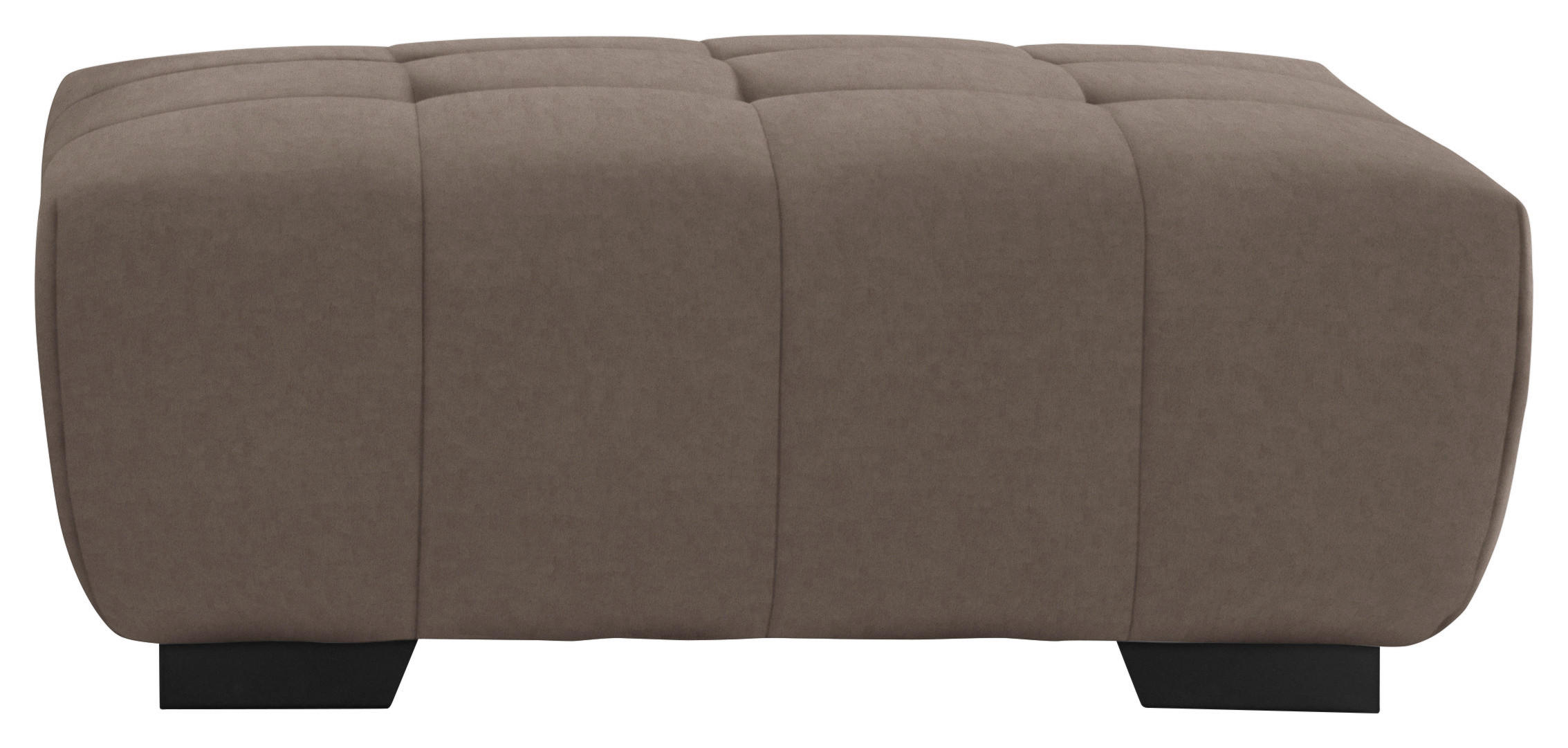 HOCKER in Textil Taupe  - Taupe/Schwarz, Konventionell, Textil/Metall (106/40/72cm) - Hom`in