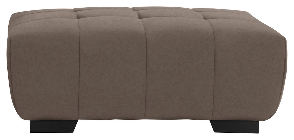 HOCKER in Textil Taupe  - Taupe/Schwarz, KONVENTIONELL, Textil/Metall (106/40/72cm) - Hom`in