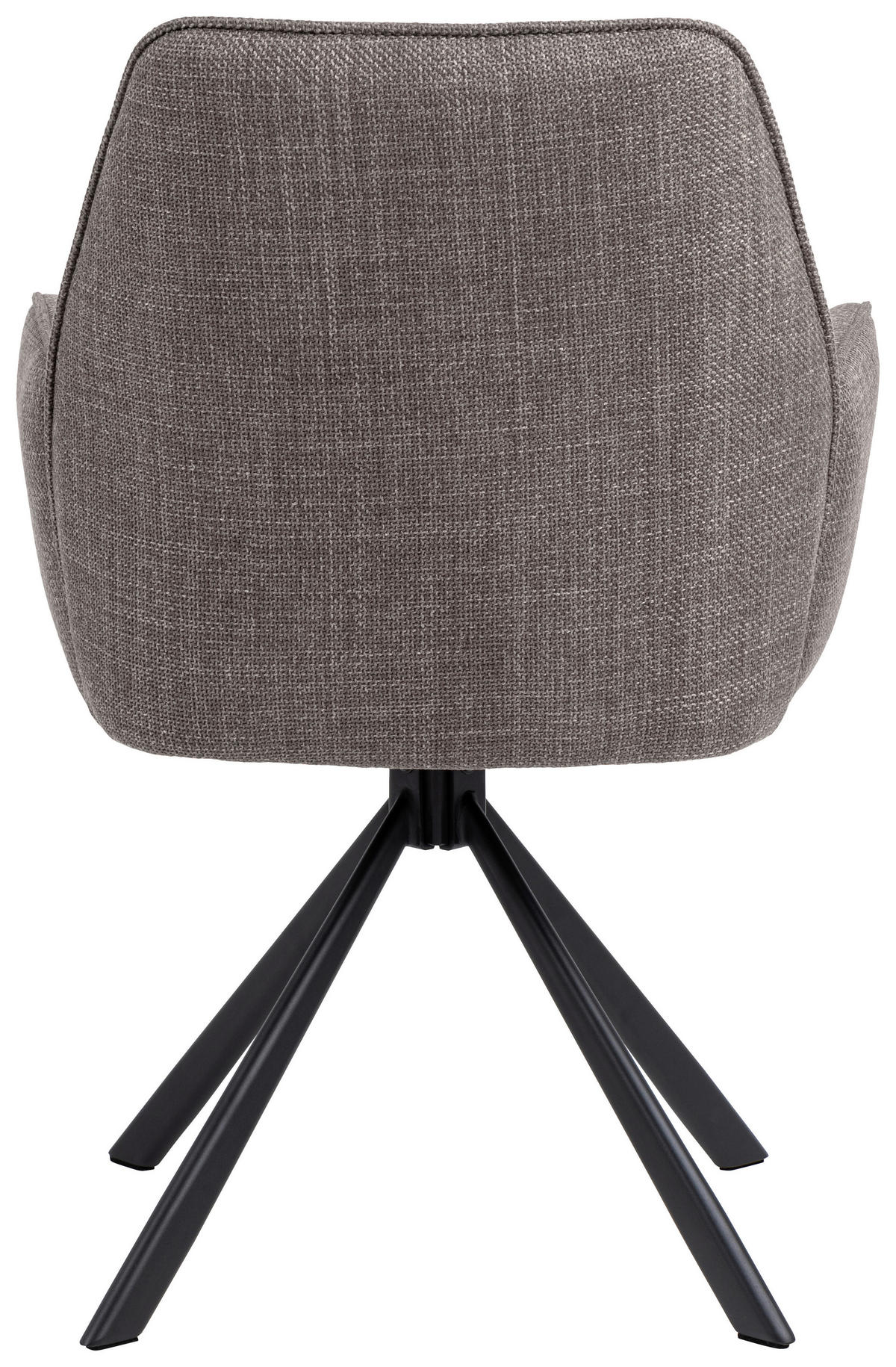 ARMLEHNSTUHL  in Webstoff  - Graubraun/Schwarz, Trend, Textil/Metall (61/88,5/63cm) - MID.YOU