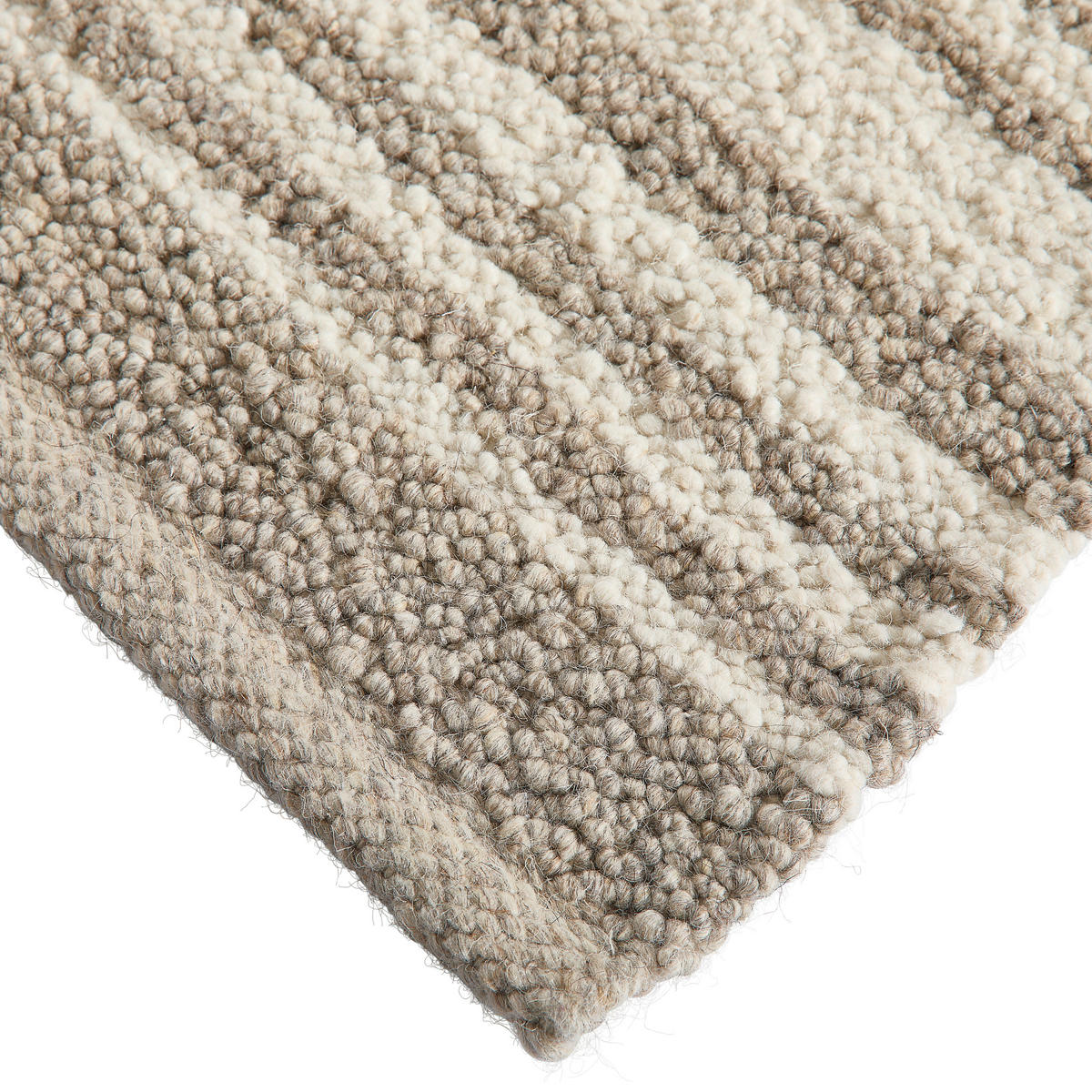 HANDWEBTEPPICH Wohnzimmer 130/190 cm Grauweiß rechteckig  - Grauweiß, Natur, Textil (130/190cm) - Linea Natura