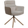 ARMLEHNSTUHL  Sitzfläche 360° drehbar Cord, Lederlook  - Eichefarben/Beige, KONVENTIONELL, Textil/Metall (59/88/63cm) - MID.YOU