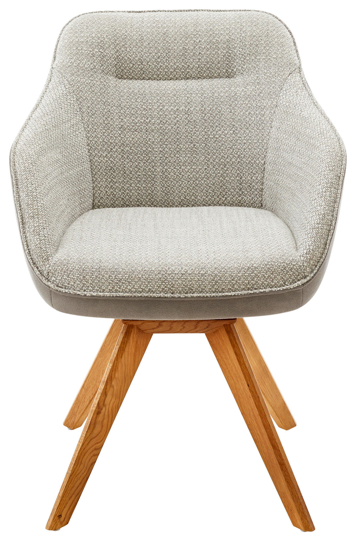 ARMLEHNSTUHL  in Mikrofaser, Bouclé  - Wildeiche/Grau, Design, Holz/Textil (60/84/67cm) - Koinor