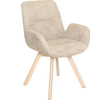 STOL MED ARMSTÖD bouclé  - beige/ek Bianco, Design, trä/textil (64/88/63cm) - Best Price