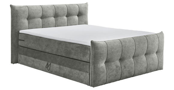 BOXSPRINGBETT 180/200 cm  in Grau  - Schwarz/Grau, KONVENTIONELL, Kunststoff/Textil (180/200cm) - Esposa