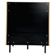 HIGHBOARD LINO in 80/95/40 cm - Eichefarben/Schwarz, Design, Holzwerkstoff/Metall (80/95/40cm) - Xora