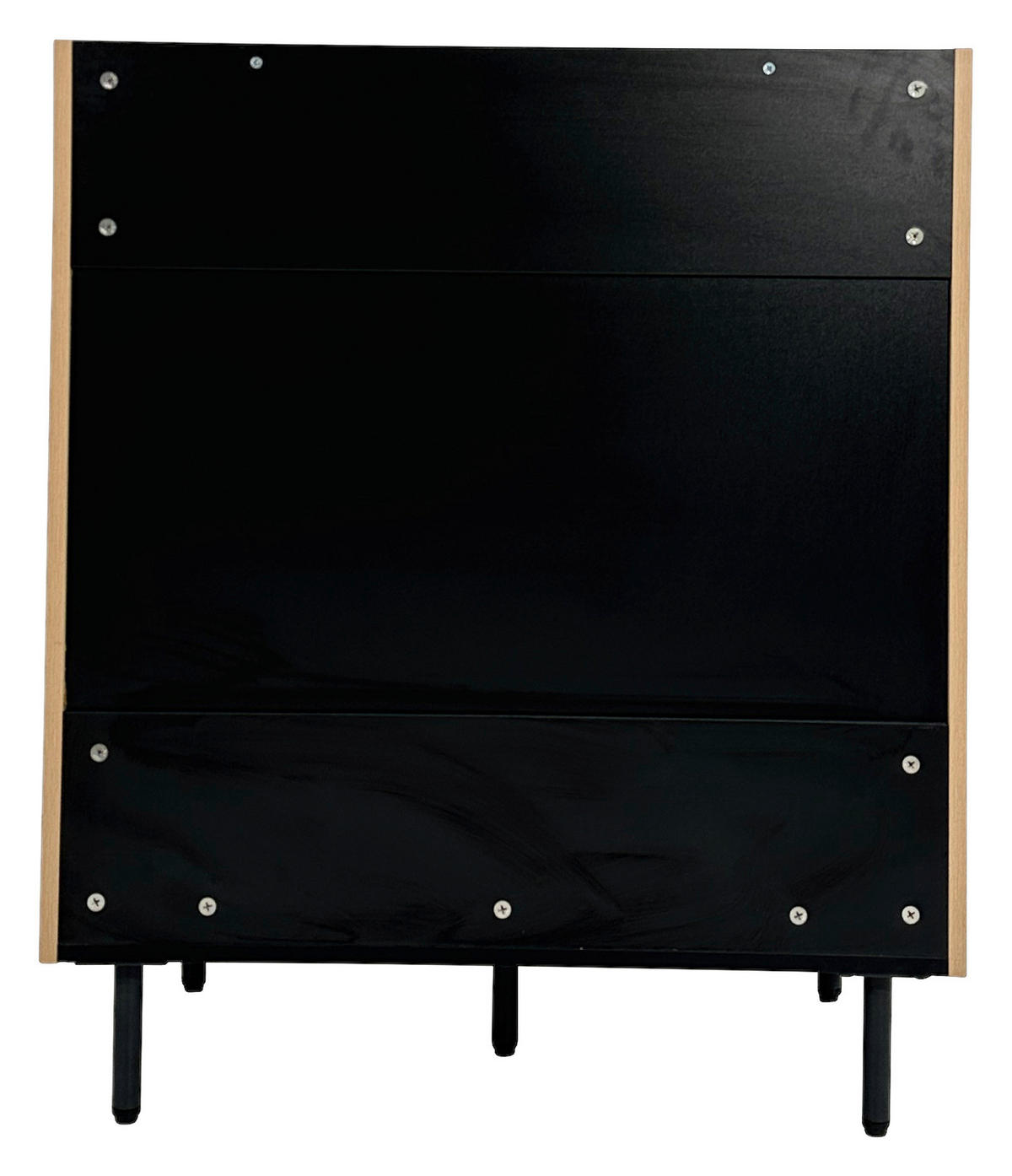 HIGHBOARD LINO  in 80/95/40 cm  - Eichefarben/Schwarz, Design, Holzwerkstoff/Metall (80/95/40cm) - Xora
