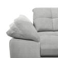 ECKSOFA in Mikrofaser Hellgrau  - Chromfarben/Hellgrau, Design, Textil/Metall (265/180cm) - Carryhome