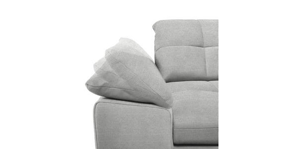 ECKSOFA in Mikrofaser Hellgrau  - Chromfarben/Hellgrau, Design, Textil/Metall (265/180cm) - Carryhome