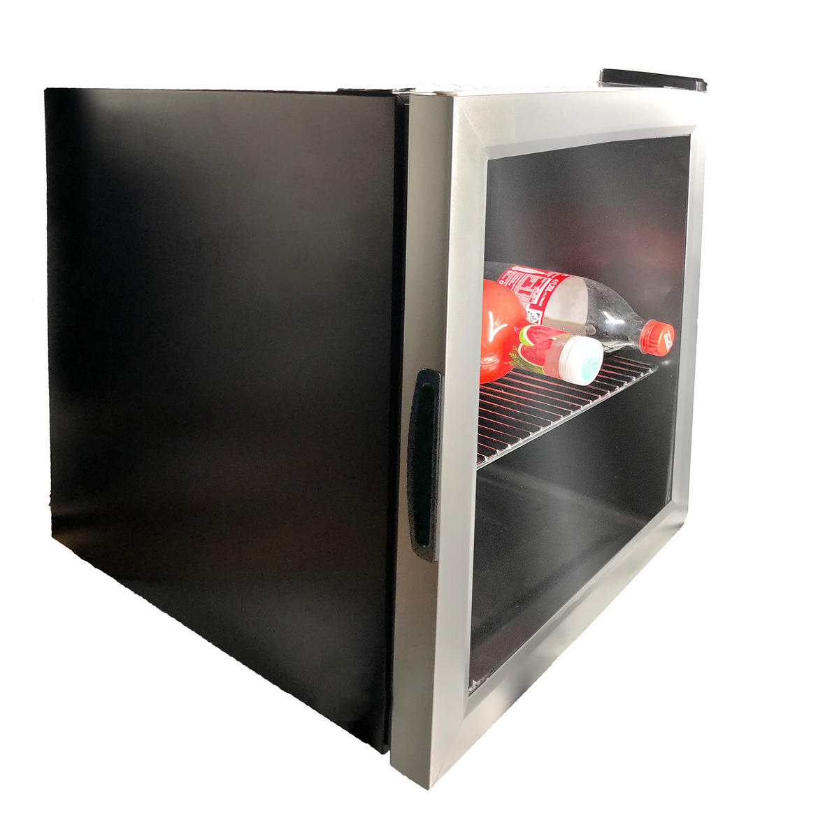 MINIKÜHLSCHRANK 44/53/47 cm BG-49  - Silberfarben/Schwarz, Basics, Glas/Metall (44/53/47cm) - Atrigo