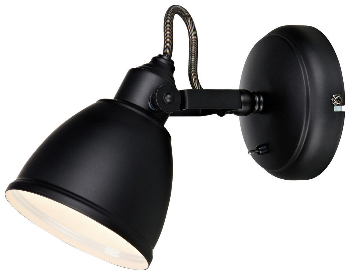 NÁSTĚNNÉ SVÍTIDLO, 19,5/12/17 cm - černá, Basics, kov (19,5/12/17cm) - Markslöjd