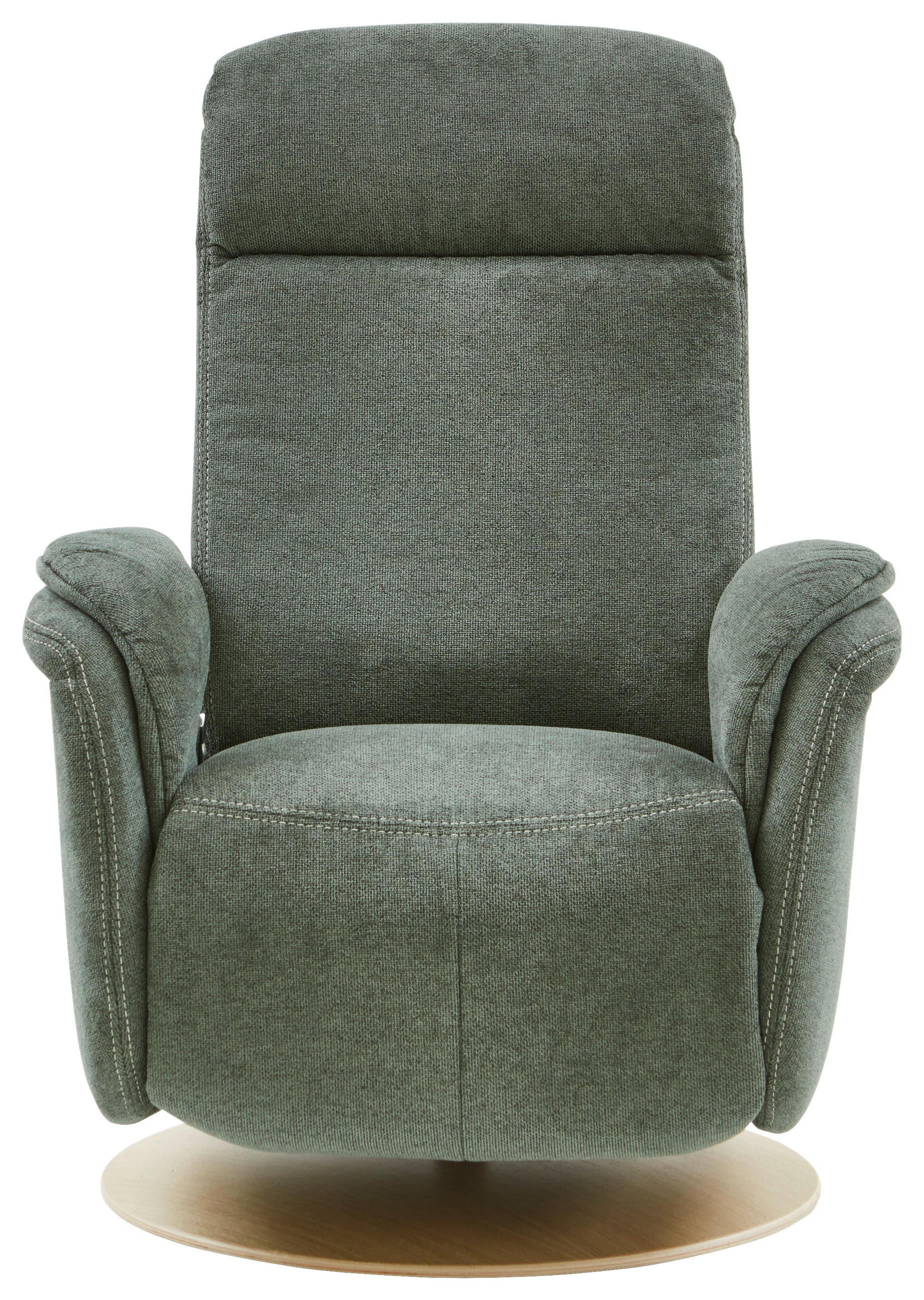 RELAXSESSEL Holz, Textil Grün  - Eiche Bianco/Beige, Romantik / Landhaus, Holz/Textil (80/106/88cm) - Voleo