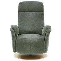 RELAXSESSEL Holz, Textil Grün  - Eiche Bianco/Beige, Romantik / Landhaus, Holz/Textil (80/106/88cm) - Voleo