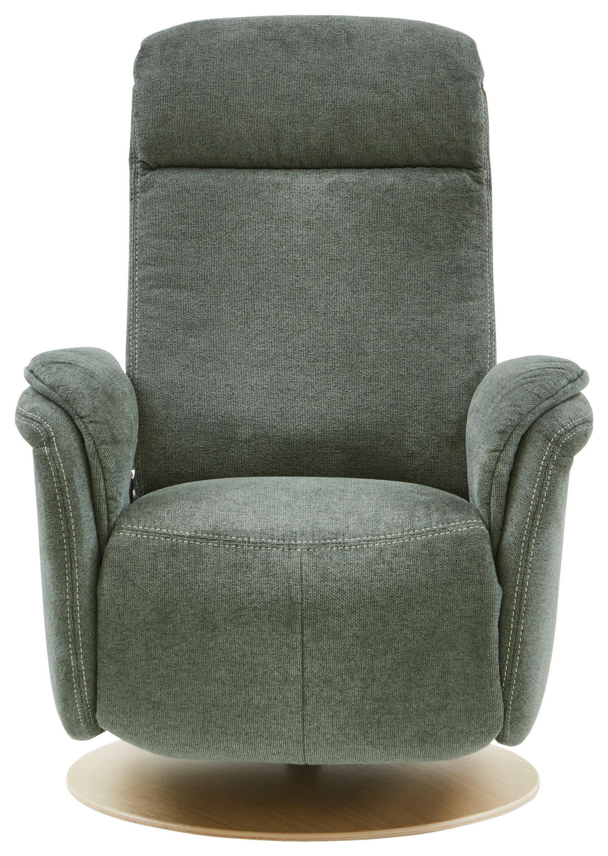 RELAXSESSEL Holz, Textil Grün  - Eiche Bianco/Beige, Romantik / Landhaus, Holz/Textil (80/106/88cm) - Voleo