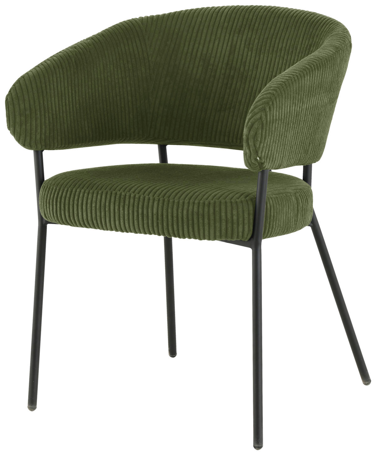 ARMLEHNSTUHL  in Eisen Cord  - Schwarz/Grün, LIFESTYLE, Holz/Textil (60/81/60cm) - Livetastic