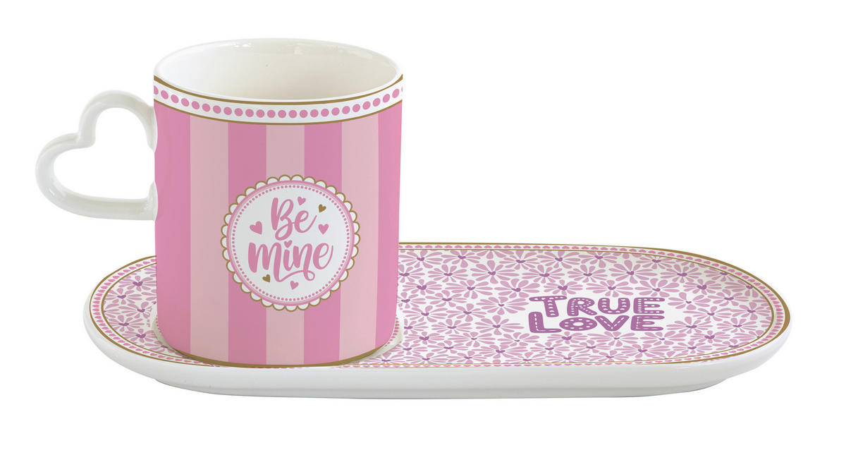 POHÁR  - pink/világos rózsaszín, Basics, kerámia (0.32l)