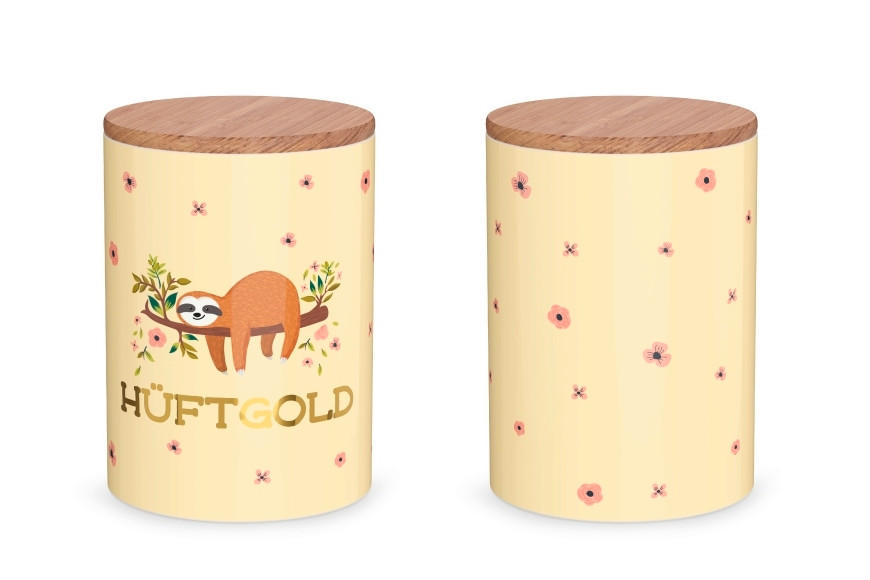 VORRATSDOSE Cozy Moments  - Basics, Keramik/Holz (11.1/15.6/11.1cm)