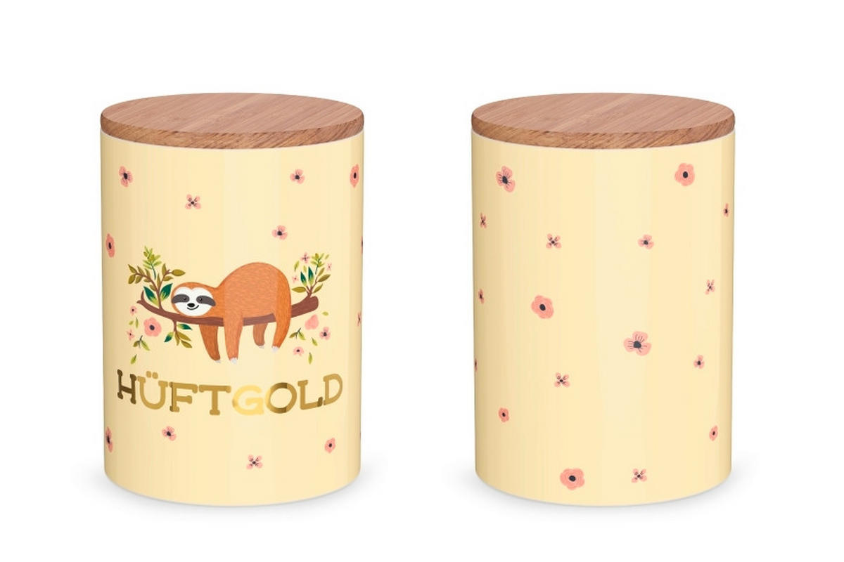 VORRATSDOSE Cozy Moments  - Basics, Keramik/Holz (11.1/15.6/11.1cm)