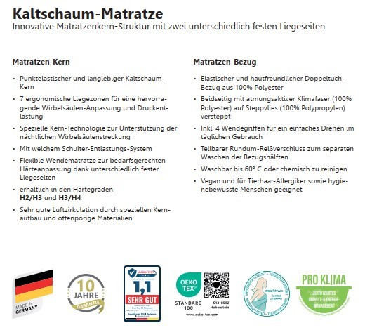 MATRATZENSET 100/200 cm  - Naturfarben, Basics, Holz/Kunststoff (100/200cm) - Novel