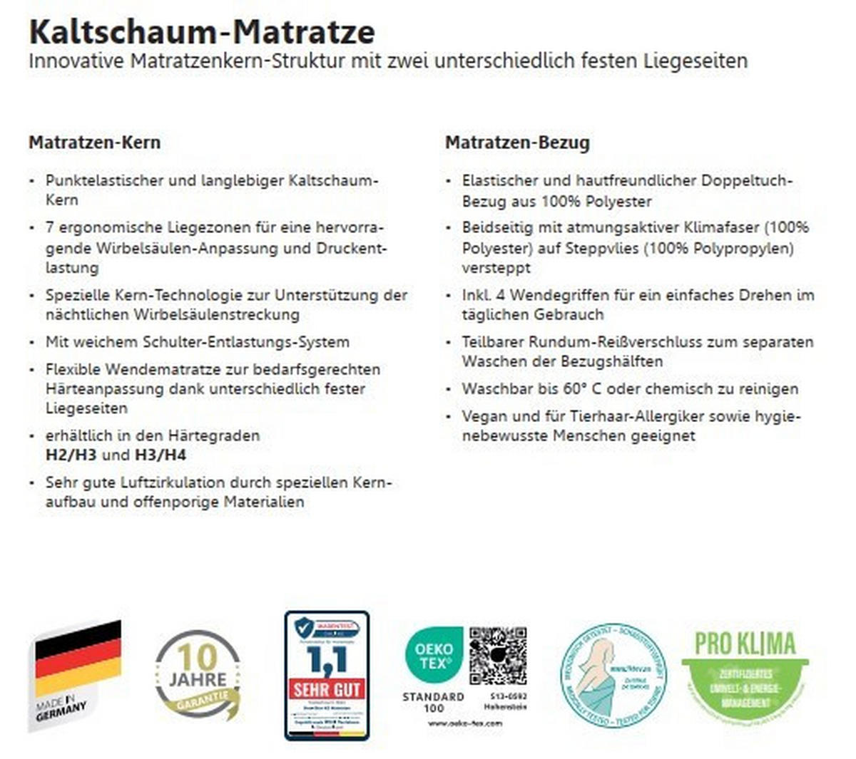 MATRATZENSET 90/200 cm  - Naturfarben, Basics, Holz (90/200cm) - Novel
