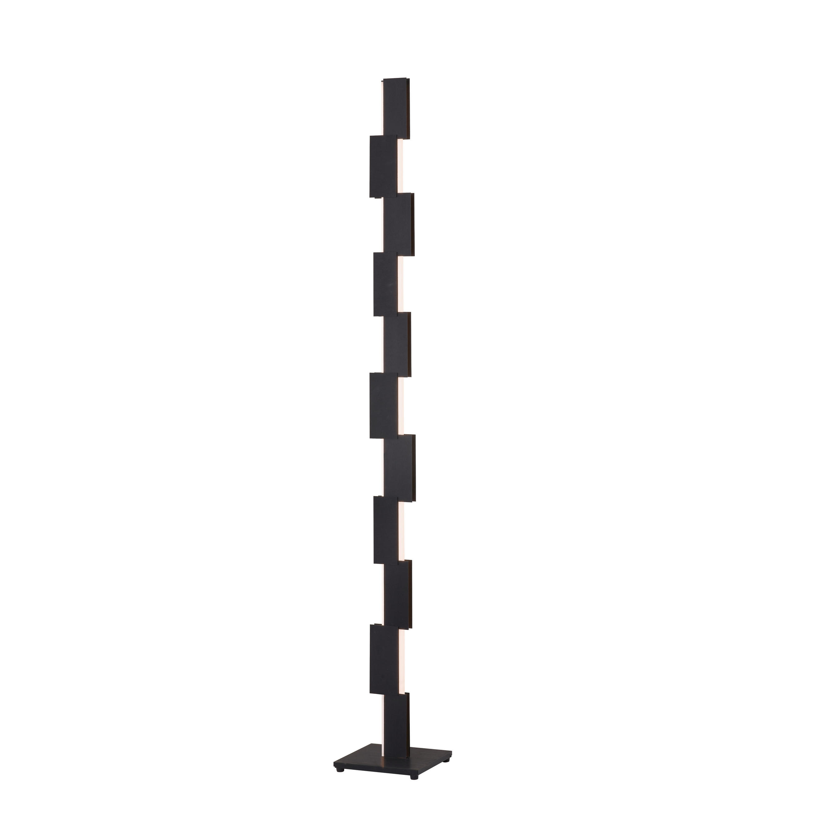 LED-STEHLEUCHTE Creo 22/160/22 cm  - Schwarz/Weiß, Design, Kunststoff/Metall (22/160/22cm) - Grossmann