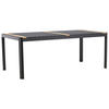 GARTENTISCH 100/75/200 cm Holz, Metall  - Schwarz, KONVENTIONELL, Holz/Metall (100/75/200cm) - Gardenson