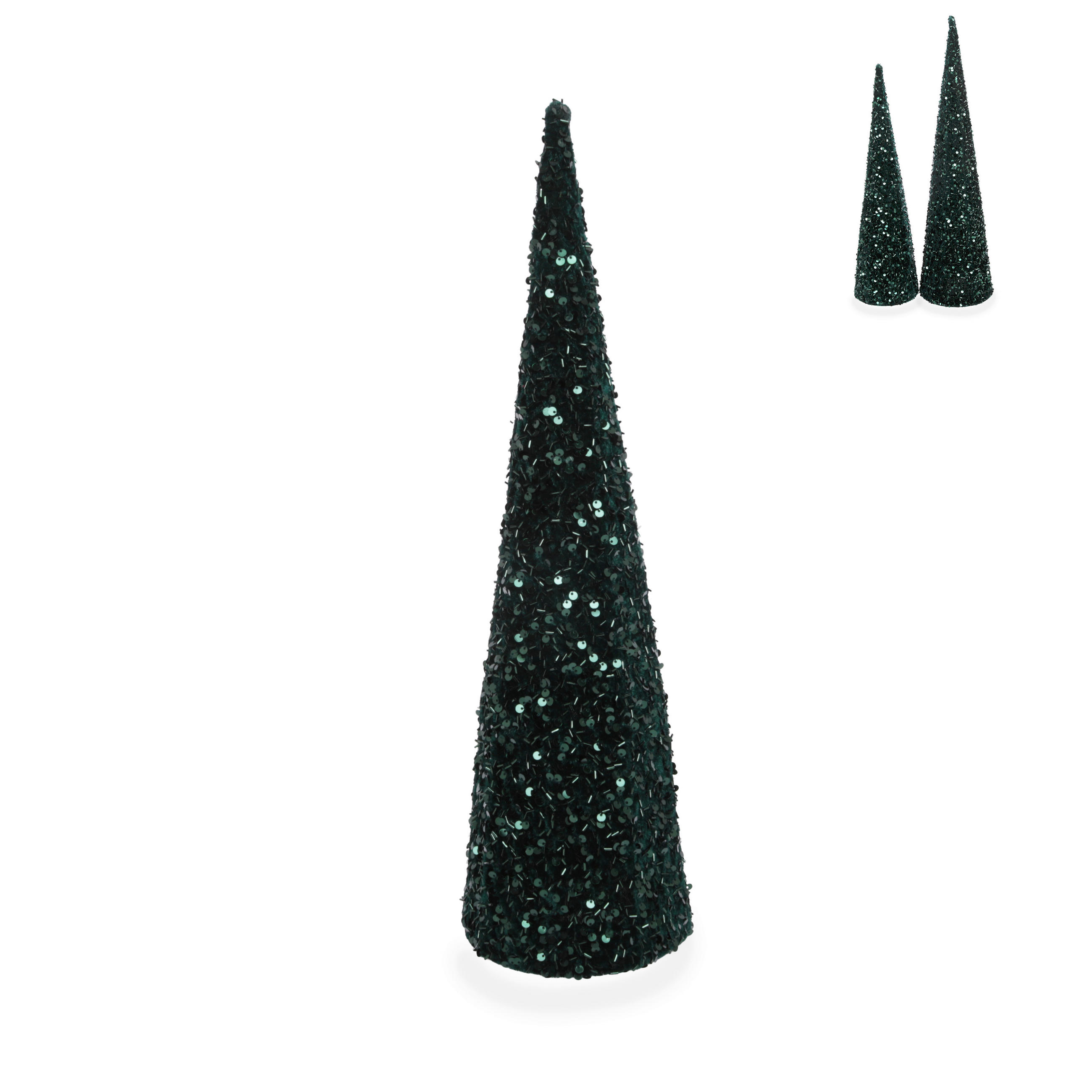 DEKOWEIHNACHTSBAUM - Grün, LIFESTYLE, Textil/Metall (14/60cm)