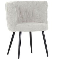 ARMLEHNSTUHL Chenille Beige  - Beige/Schwarz, MODERN, Textil/Metall (62/78/80/62cm) - Livetastic