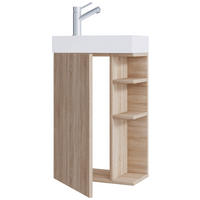 WASCHTISCHKOMBI 40 cm  - Weiß/Sonoma Eiche, MODERN, Keramik/Holzwerkstoff (40cm) - MID.YOU