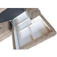 WOHNLANDSCHAFT in Struktur Beige  - Beige/Schwarz, KONVENTIONELL, Textil/Metall (253/357/188cm) - Carryhome