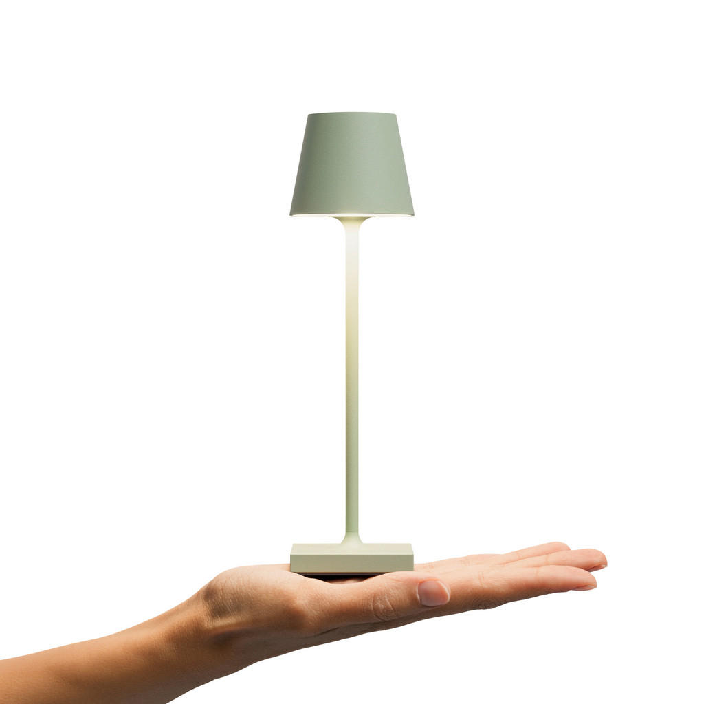 Thumbnail - Sigor Akku-Tischleuchte Nuindie, Salbeigrün, Metall, rund,rund, 5.6x21x5.6 cm, Lampen & Leuchten, Innenbeleuchtung, Leuc...