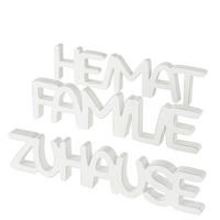 DEKOSCHRIFTZUG - Weiß, Natur, Holzwerkstoff (40/10/10cm)