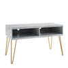LOWBOARD Athena  in 105/62/49 cm  - Goldfarben/Weiß, Design, Holzwerkstoff/Metall (105/62/49cm) - MID.YOU