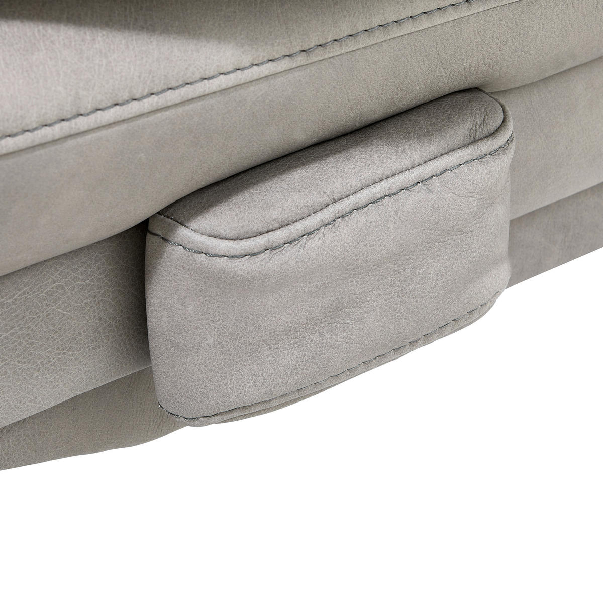 ECKSOFA in Echtleder Grau  - Anthrazit/Grau, Design, Leder/Metall (308/173cm) - Joop!
